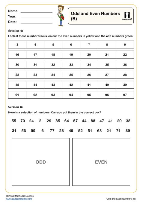 Odd and Even Number Worksheets .
